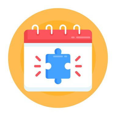 Takvim simgesi vektör illüstrasyonu