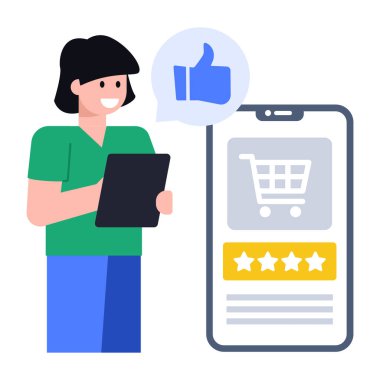 Simge tasarımı ile çevrimiçi alışveriş kavramı, vektör illüstrasyonu 10 eps grafik.