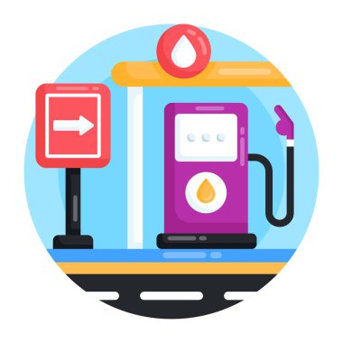 Yağ pompası. vektör illüstrasyonu