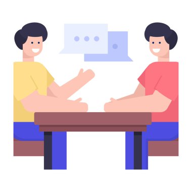 Konuşma kabarcığı vektör çizimi olan insanlar