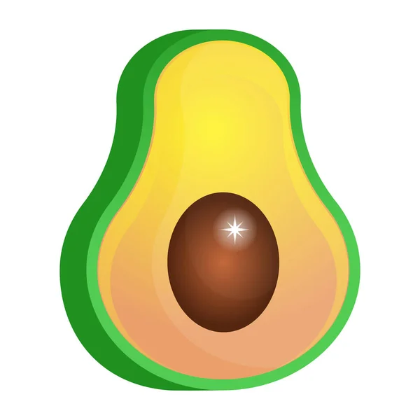 Icona Avocado Illustrazione Vettoriale — Vettoriale Stock