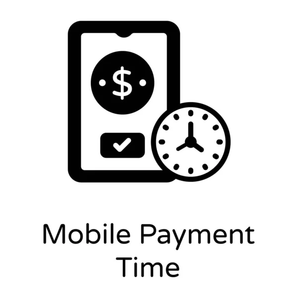 Mobile Payment Web Icon Vektor Illustration — Stockvektor