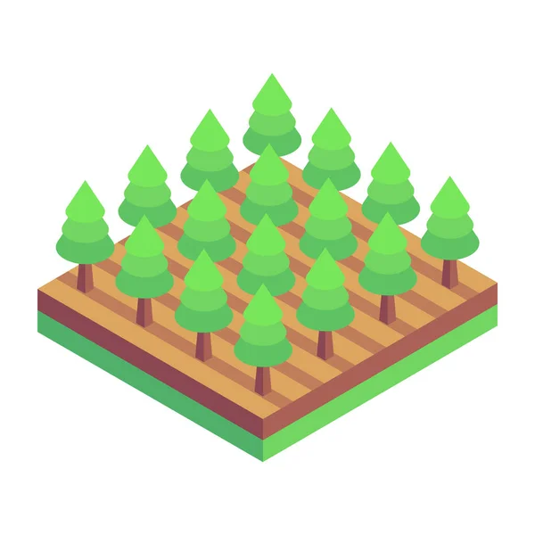 Wald Bäume Vektor Illustration — Stockvektor