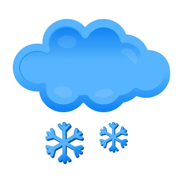 Ikona Cloudu Počasí Zimní Den Vektorová Ilustrace — Stockový vektor