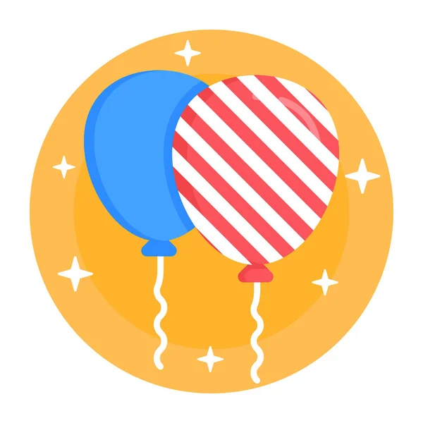 Balloons Web Icon Vector Illustration — Stock Vector