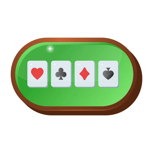 Casino Spiel Flache Ikone Vektorillustration — Stockvektor