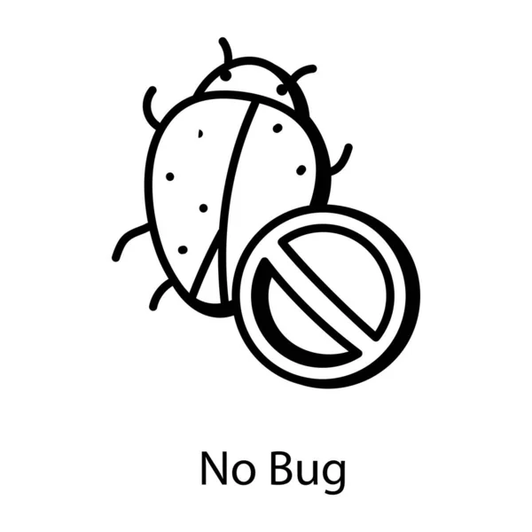 Icona Vettoriale Bug Icone Contorno Traccia Modificabili Web Mobile — Vettoriale Stock
