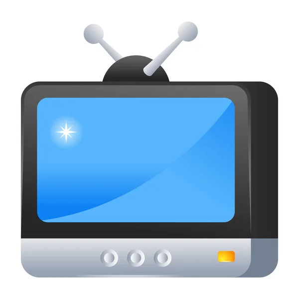 电视图标 白色背景下隔离的用于网页设计的电视矢量图标卡通 — 图库矢量图片