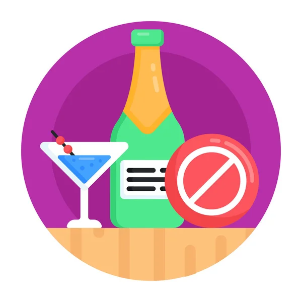 Alcohol Drank Pictogram Vector Illustratie — Stockvector