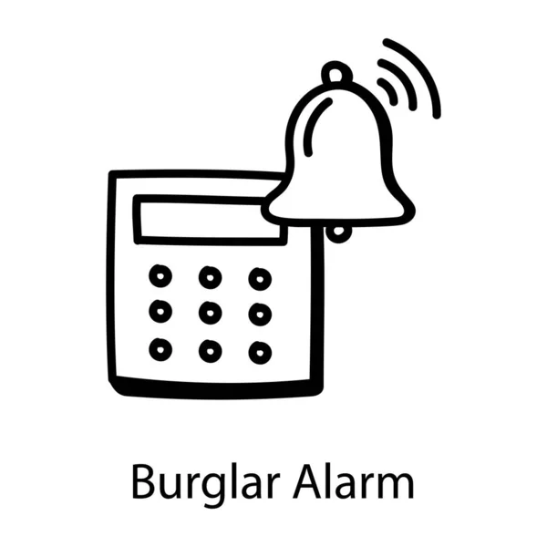 Burglar Alarm Vector Icon — Stock Vector