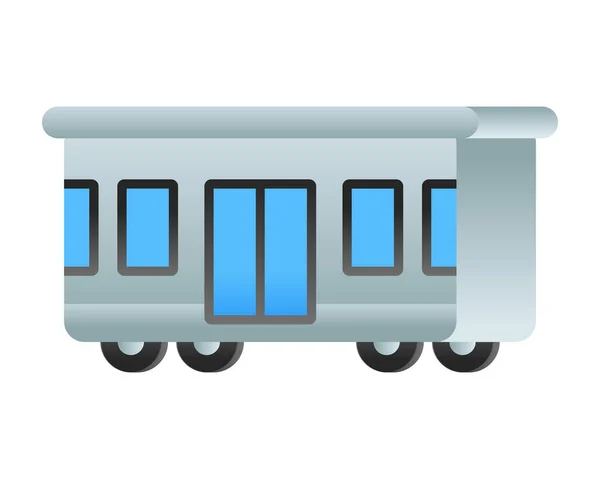 蓝色和白色卡通车的矢量插图 — 图库矢量图片