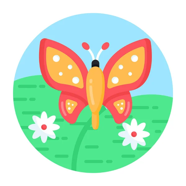 Mariposa Insecto Icono Vector Ilustración Diseño — Vector de stock