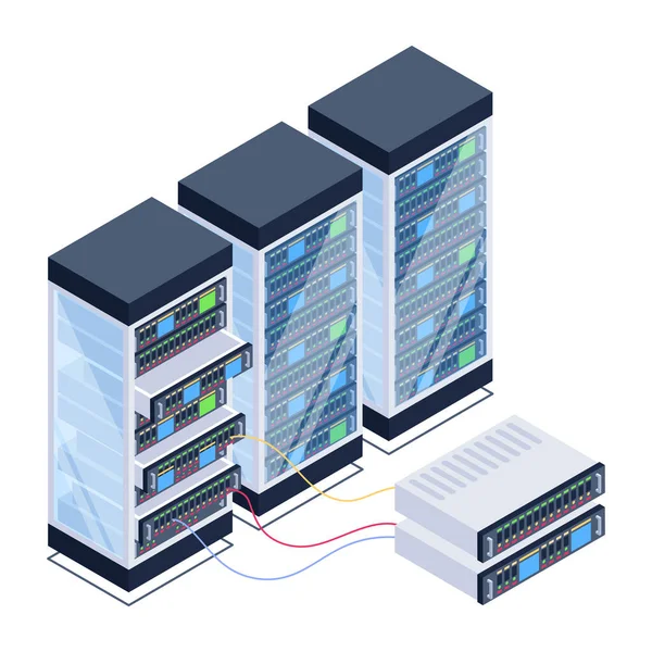 Modern bir darta deposunun izometrik vektör çizimi 