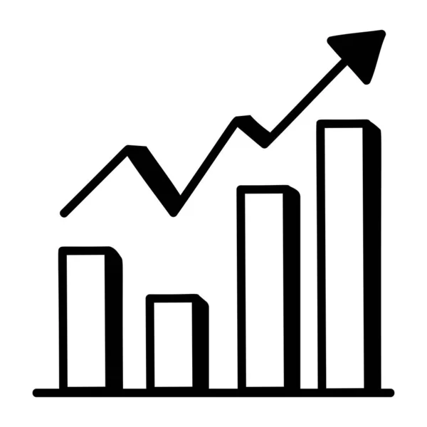 Gráfico Negócios Ícone Ilustração Vetorial — Vetor de Stock