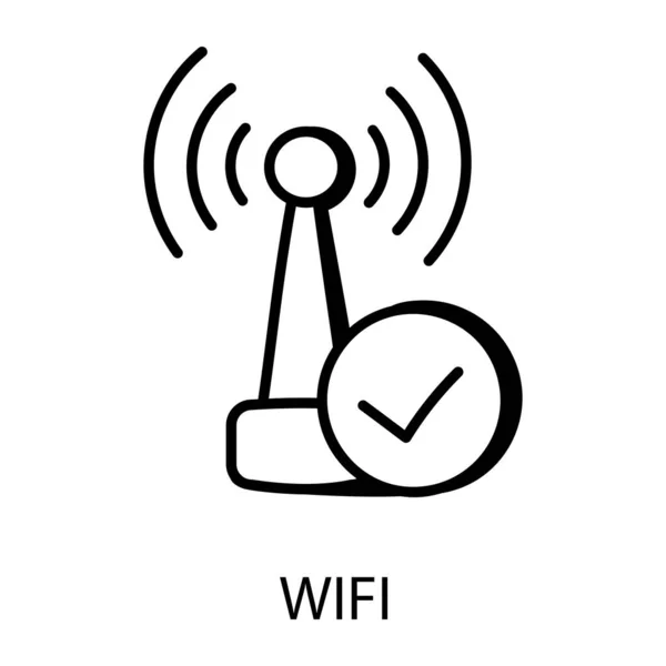 Wireless Antenna Icon Vector Illustration — Stock Vector