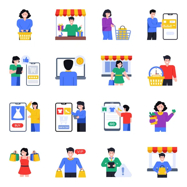 Web tasarımı için çeşitli vektör simgeleri kümesi