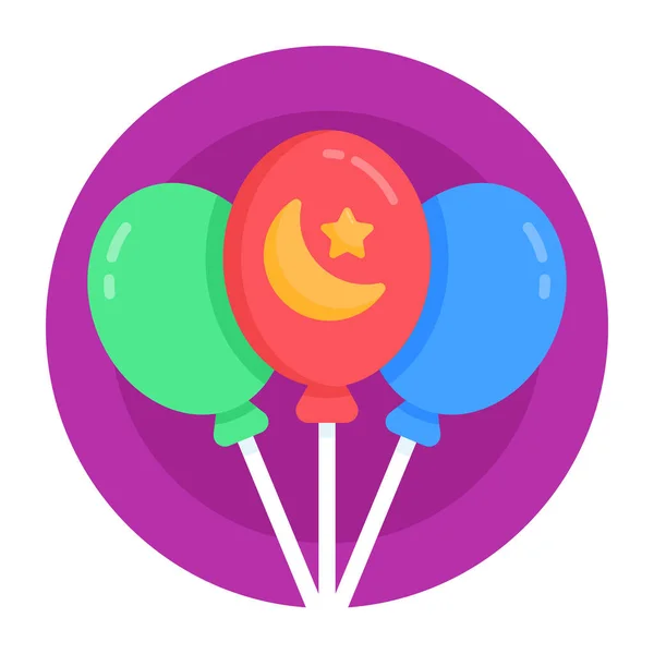 Luftballons Helium Vektorsymbol — Stockvektor