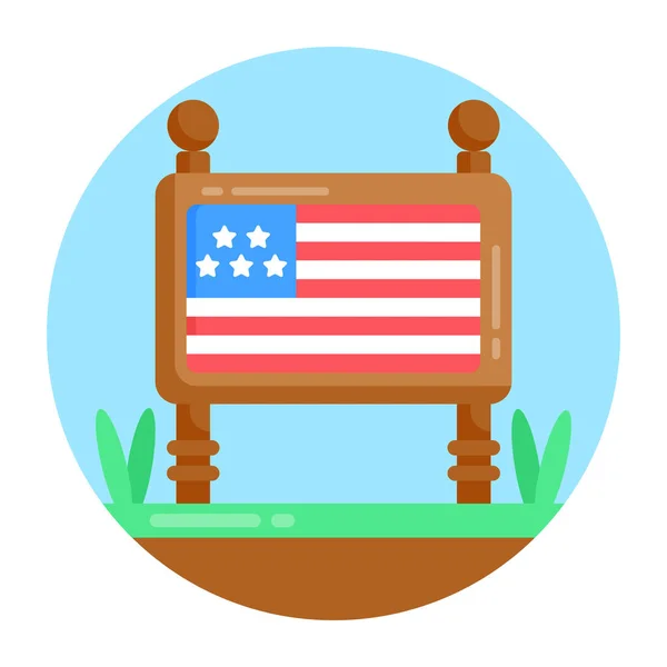 Flagge Der Usa Vektorillustration — Stockvektor