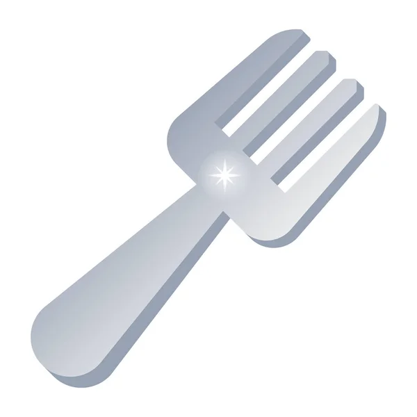 Küchengeräte Ikone Einfache Illustration Des Fork Vector Symboldesigns — Stockvektor