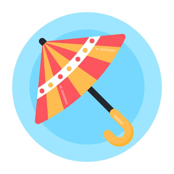 Umbrella Flat Icon Vector Illustration — Stock Vector