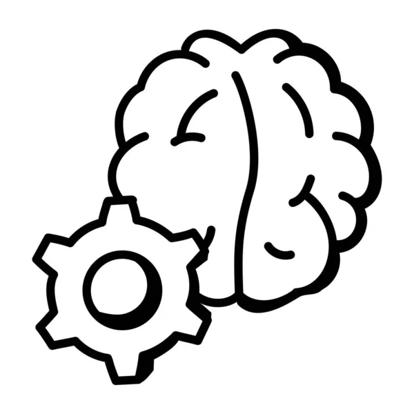 Brain Icon Vector Illustration — Stock Vector