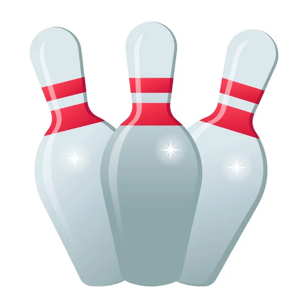 Bowlingball Mit Rotem Und Weißem Hintergrund — Stockvektor