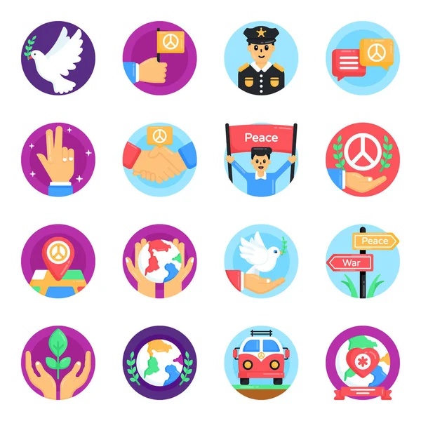 Bir dizi düz iş ikonu. vektör illüstrasyonu