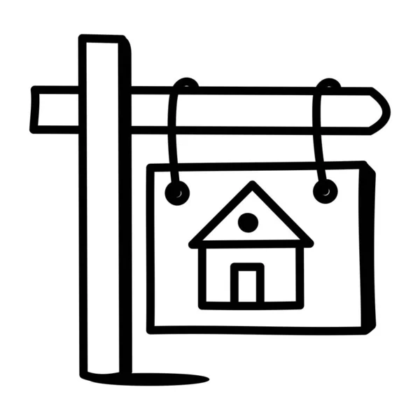 Икона Дома Контурная Иллюстрация Иконок Домашнего Вектора Сети — стоковый вектор