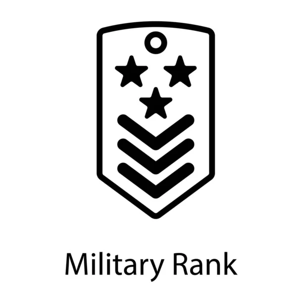 Ikon Militär Rang — Stock vektor