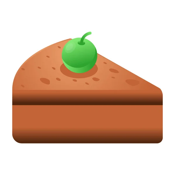 Pastel Con Crema Chocolate Fresa — Vector de stock