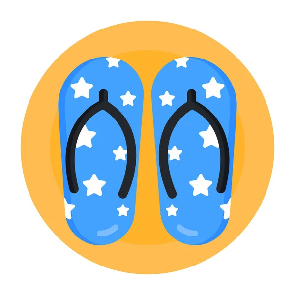 Flip Flops Icon Vector Illustration — Stock Vector