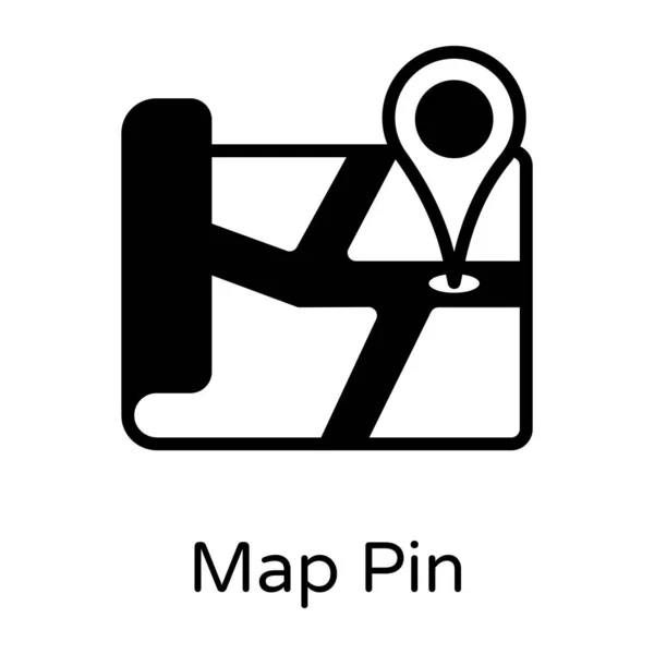 Harita Pin Web Simgesi Vektör Illüstrasyonu — Stok Vektör