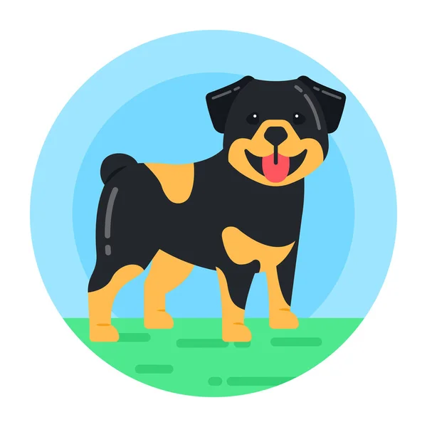 Εικόνα Σκύλου Επίπεδη Απεικόνιση Των Σκύλων Διανυσματικά Εικονίδια Για Σχεδιασμό — Διανυσματικό Αρχείο