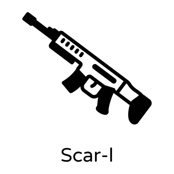 Ikona Zbraň Vektor Izolovaný Bílém Pozadí Puška Transparentní Znamení — Stockový vektor