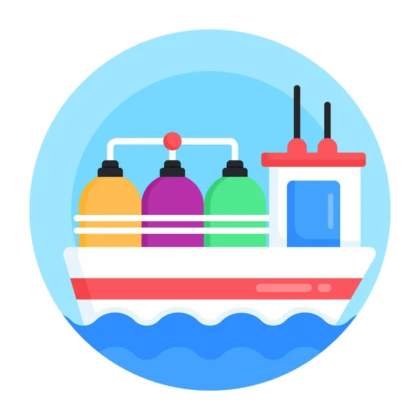 Vector Ilustración Icono Barco — Archivo Imágenes Vectoriales