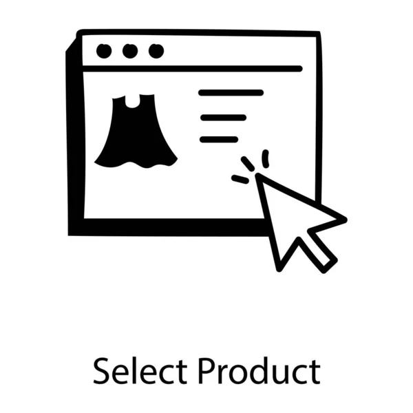 Wybierz Produkt Ikona Wektor Ilustracja — Wektor stockowy