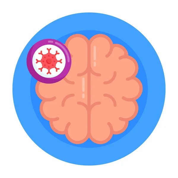 Icono Del Cerebro Vector Ilustración — Archivo Imágenes Vectoriales