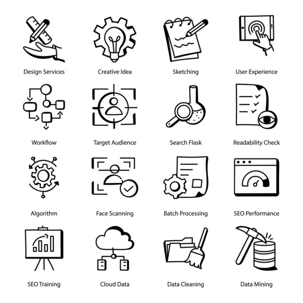 iş dünyasının vektör illüstrasyonu modern simgeler