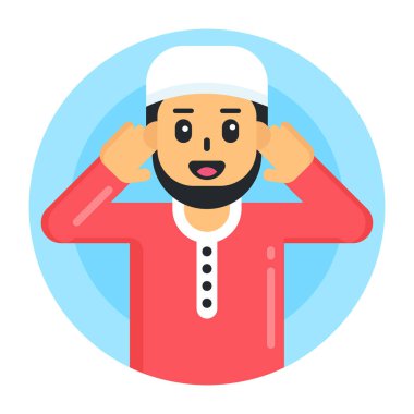 Sakallı ve steteskoplu bir adam.