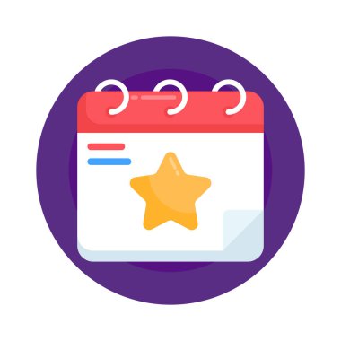 Takvim simgesi vektör illüstrasyonu