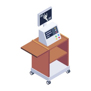 Modern hastanenin izometrik çizimi