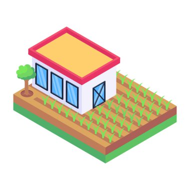 izometrik tarım vektör çizimi tasarımı