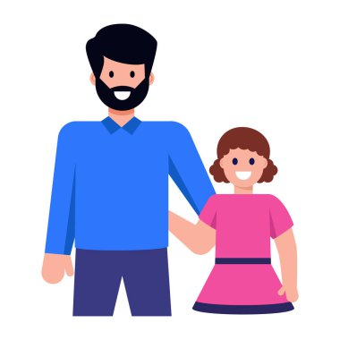 baba ve oğul saç stili tasarımı, vektör çizimi