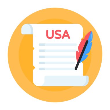 belge düz vektör simgesi