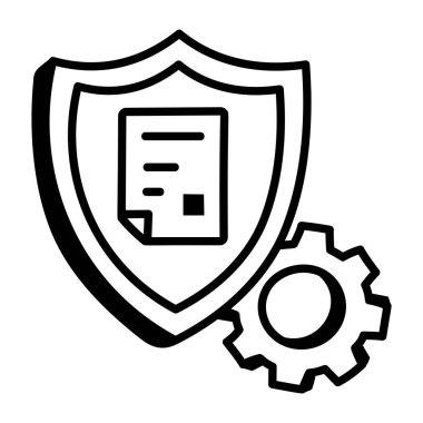 kalkan ikon vektör illüstrasyonu