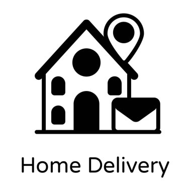 ev dağıtım vektör simgesi modern basit tasarım