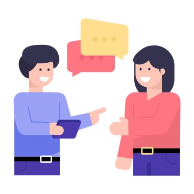 İnsanlar web simgesi vektör illüstrasyonundan konuşuyor 