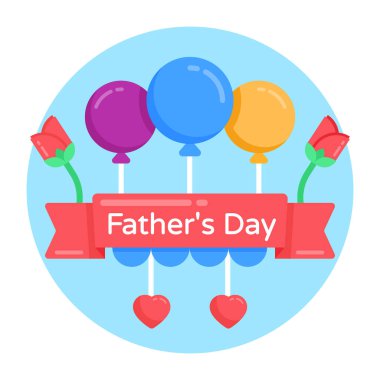 Balonlu doğum günü kartın kutlu olsun helyum ve balon vektör çizimi