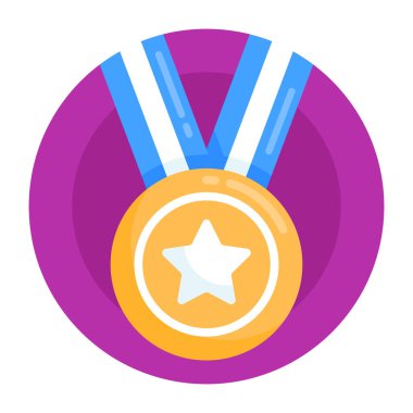 Madalya simgesi, vektör illüstrasyonu