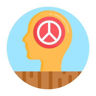 Beyin ve harita vektör illüstrasyonlu insan yüzü